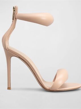 Gianvito Rossi Bijoux Women's Nude Ankle-Strap Sandals worn once no box 40.5